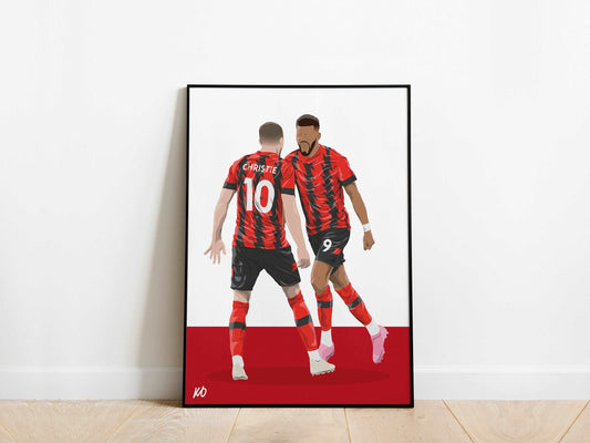 Ryan Christie, Dominic Solanke AFC Bournemouth Poster - KDDesigns6