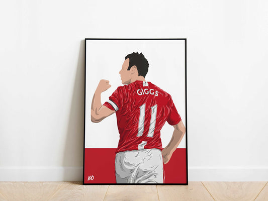 Ryan Giggs Manchester United Poster - KDDesigns6