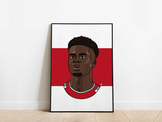 Bukayo Saka Portrait Arsenal Poster - KDDesigns6