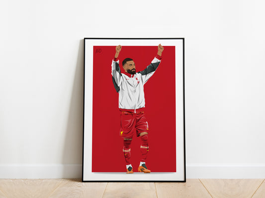 Mo Salah Anthem Jacket Liverpool Poster - KDDesigns6