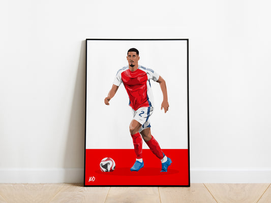 William Saliba 24/25 Arsenal Poster - KDDesigns6