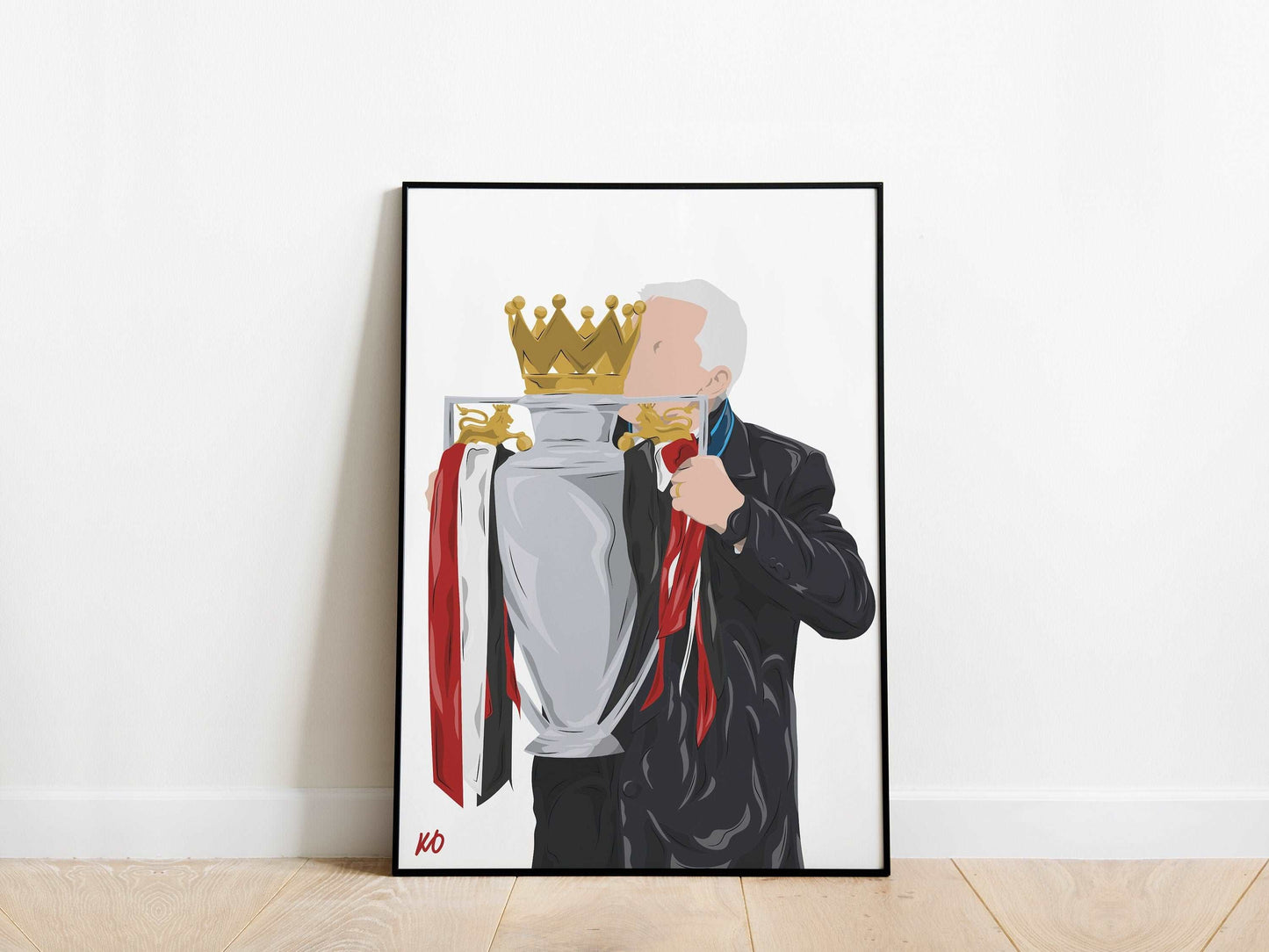 Sir Alex Ferguson Premier League Trophy Manchester United Poster - KDDesigns6