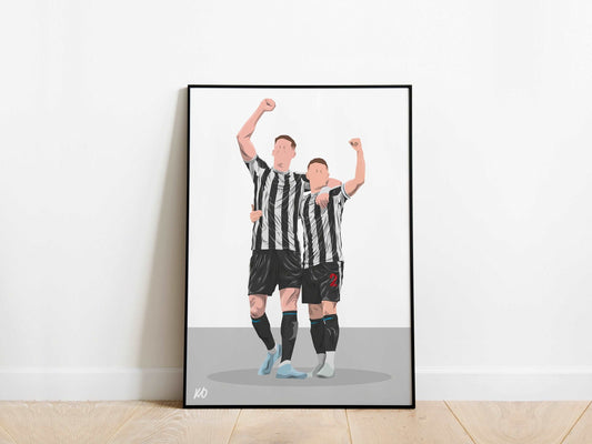 Sven Botman, Kieran Trippier Newcastle United Poster - KDDesigns6