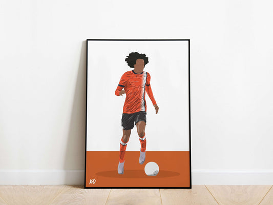 Tahith Chong 23/24 Luton Town Poster - KDDesigns6