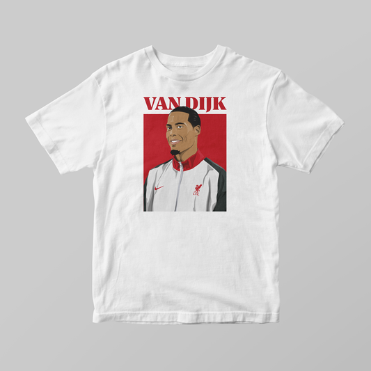 Virgil van Dijk Liverpool Graphic T-Shirt | Premium Illustrated Tee - KDDesigns6