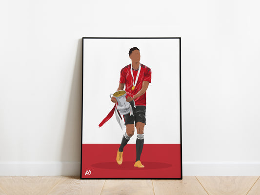 Raphael Varane FA Cup Manchester United Poster - KDDesigns6