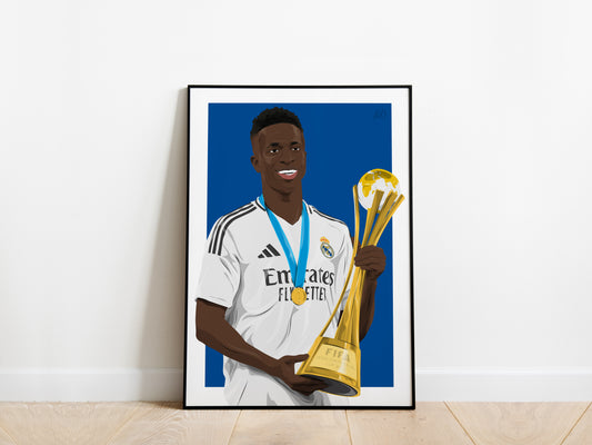 Vinicius Jr Intercontinental Cup Real Madrid Poster - KDDesigns6