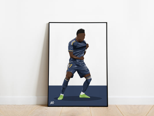Vinicius Jr 23/24 Real Madrid Poster - KDDesigns6