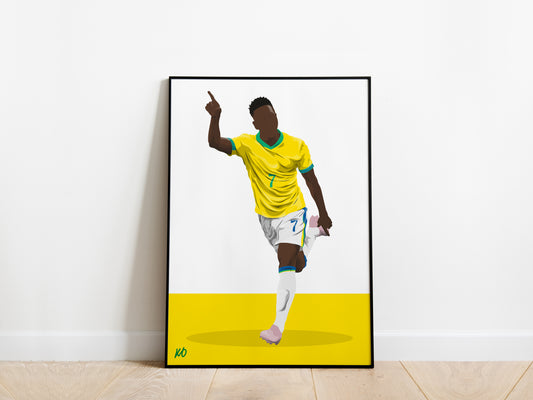 Vinicius Jr Brazil Poster - KDDesigns6