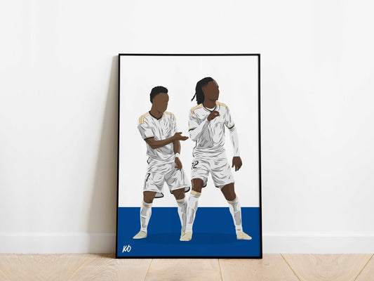 Vinicius Jr, Eduardo Camavinga Real Madrid Poster - KDDesigns6