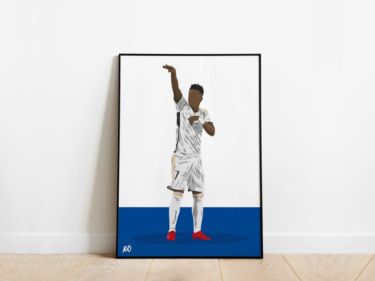 Vinicius Jr Supercopa de España Real Madrid Poster - KDDesigns6