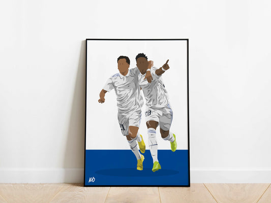 Vinicius Jr, Rodrygo Goes Real Madrid Poster - KDDesigns6