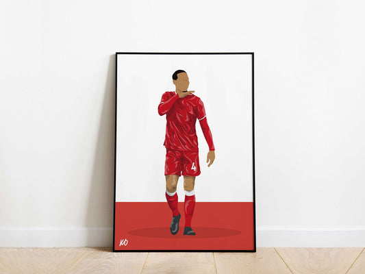 Virgil Van Dijk Celebration Liverpool Poster - KDDesigns6
