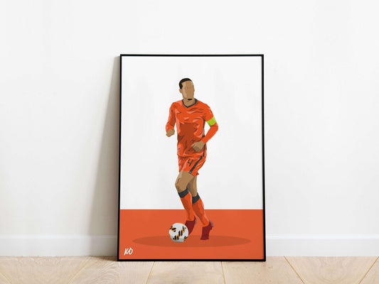 Virgil Van Dijk Netherlands Poster - KDDesigns6