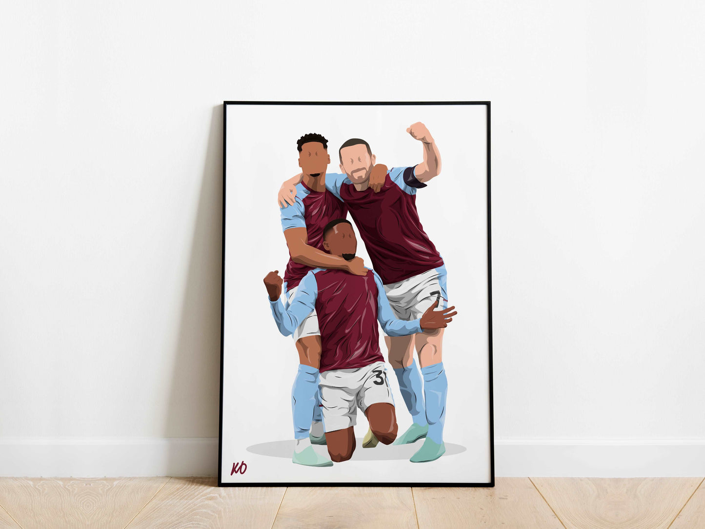 Ollie Watkins, Leon Bailey, John McGinn Aston Villa Poster - KDDesigns6
