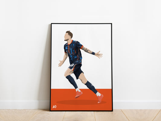 Wout Weghorst Netherlands Poster - KDDesigns6