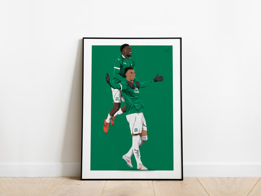 Morgan Whittaker, Bali Mumba FA Cup Celebration Plymouth Argyle Poster - KDDesigns6