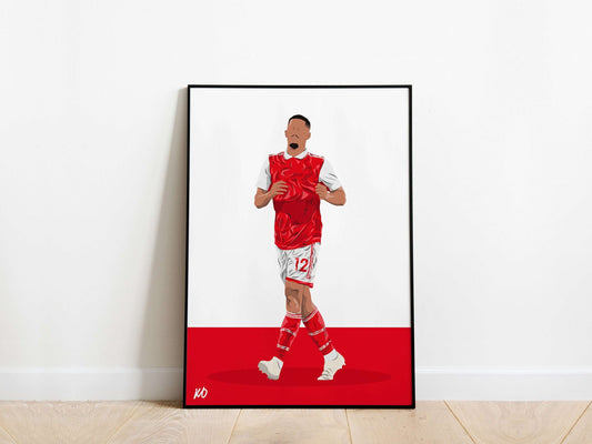 William Saliba 23/24 Arsenal Poster - KDDesigns6