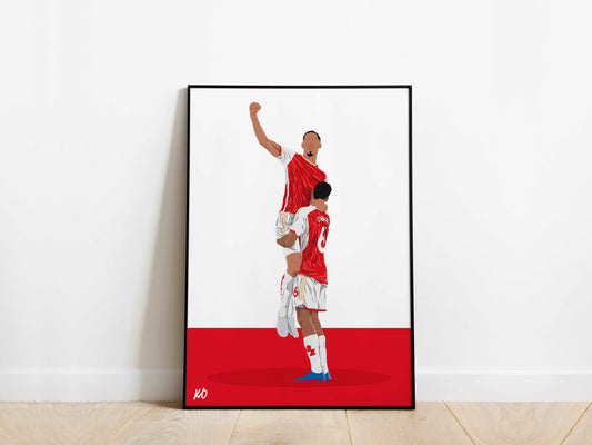 William Saliba, Gabriel Magalhaes Arsenal Poster - KDDesigns6