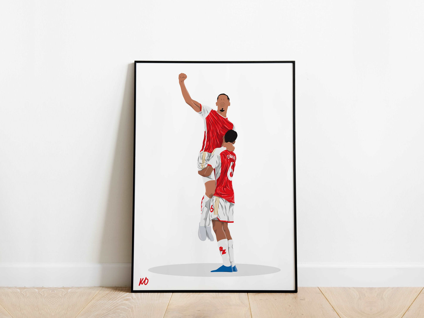 William Saliba, Gabriel Magalhaes Arsenal Poster - KDDesigns6