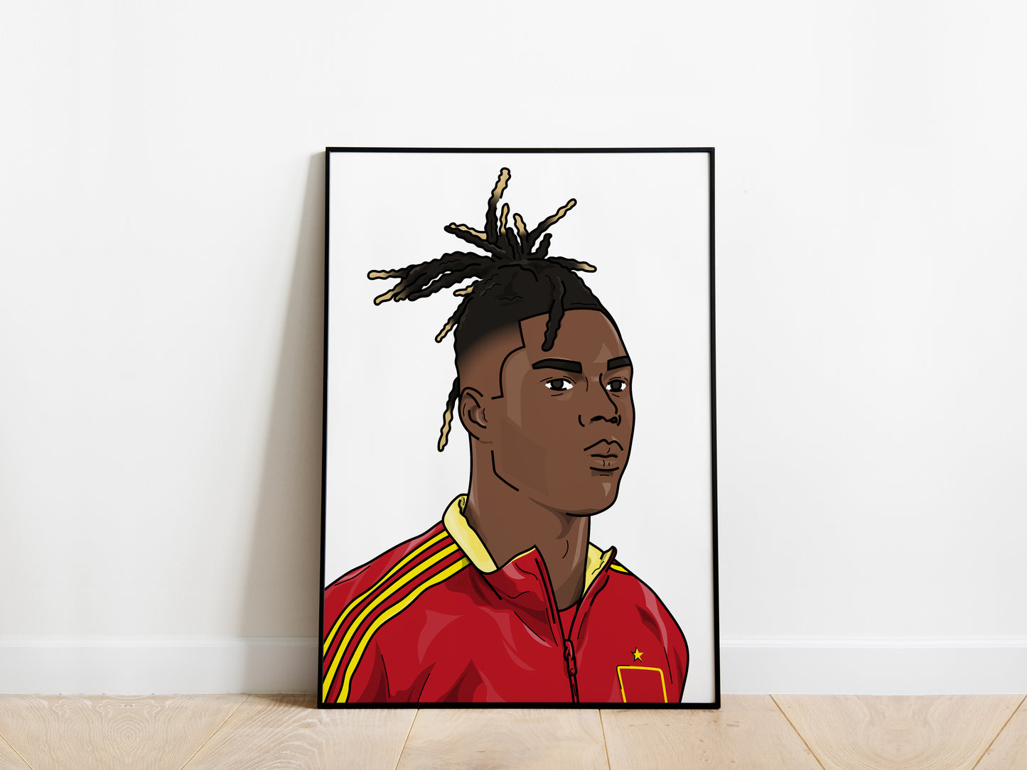 Nico Williams Portrait Spain Poster