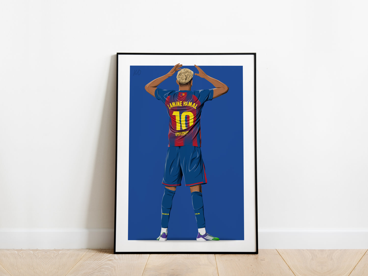 Lamine Yamal 'The King' Celebration Barcelona Poster
