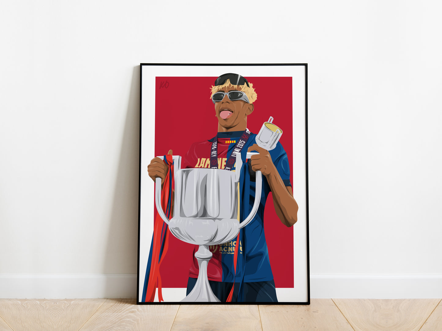 Lamine Yamal Copa Del Rey Trophy Barcelona Poster - KDDesigns6