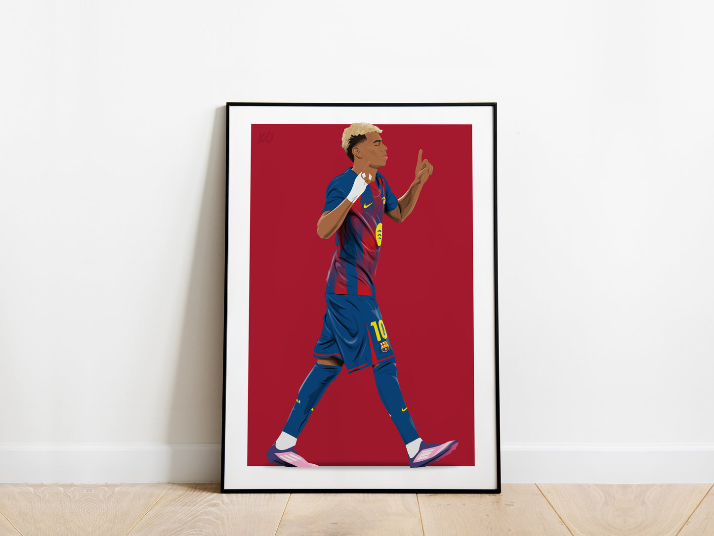 Lamine Yamal 'Point to Sky' Celebration Barcelona Poster