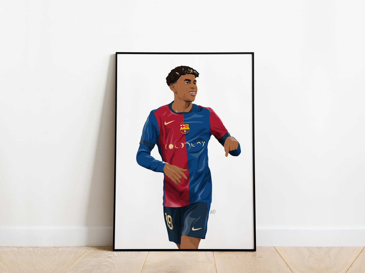 Lamine Yamal El Clasico Portrait Barcelona Poster - KDDesigns6