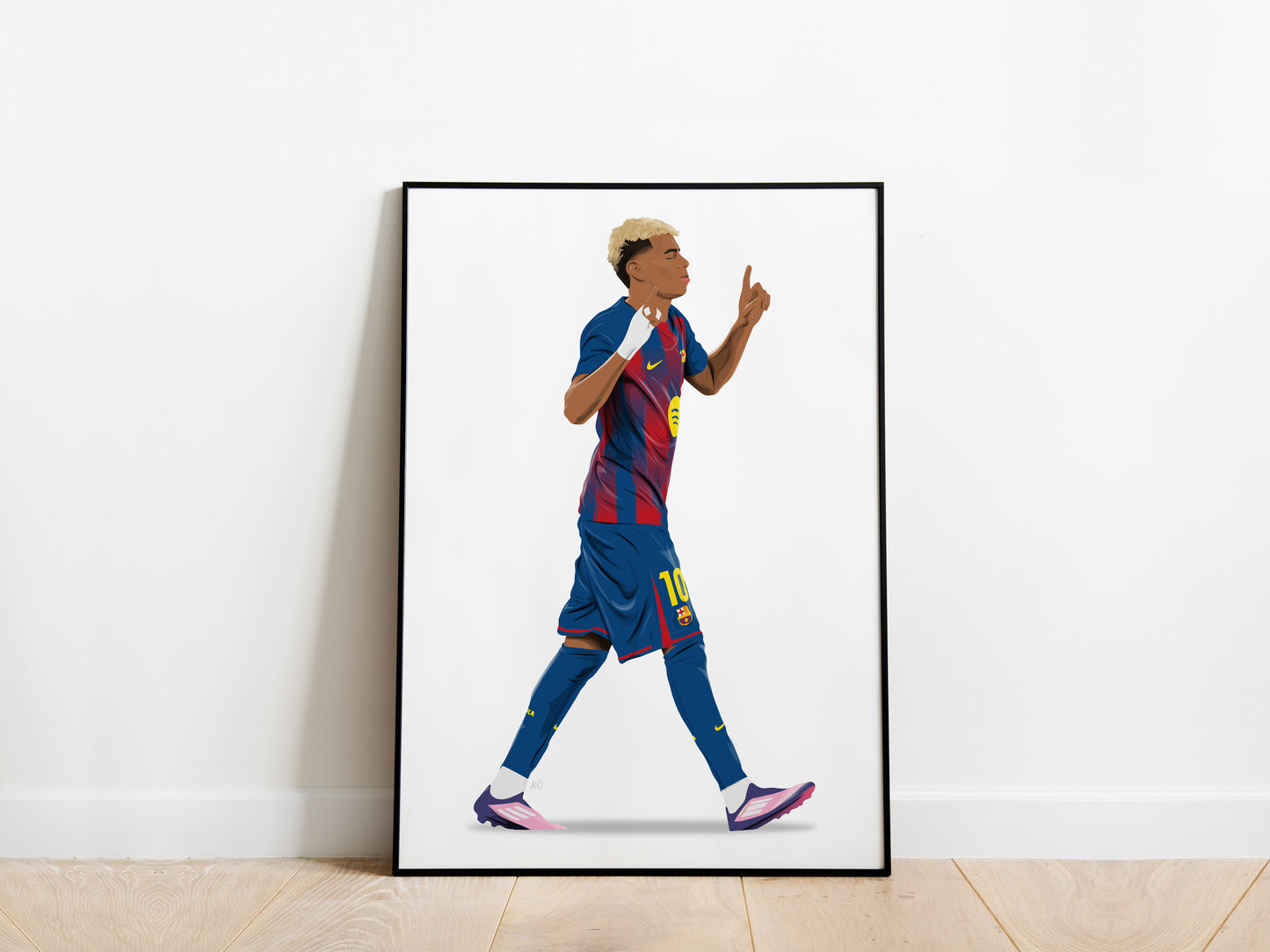 Lamine Yamal 'Point to Sky' Celebration Barcelona Poster