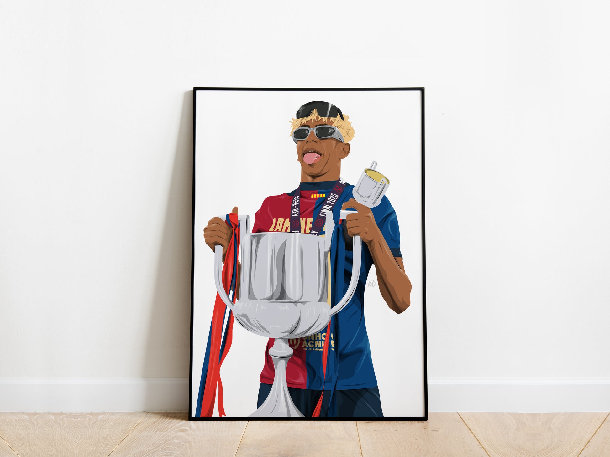 Lamine Yamal Copa Del Rey Trophy Barcelona Poster - KDDesigns6