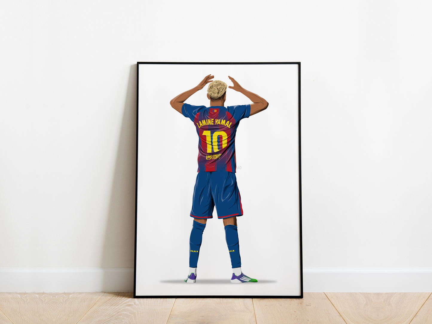 Lamine Yamal 'The King' Celebration Barcelona Poster