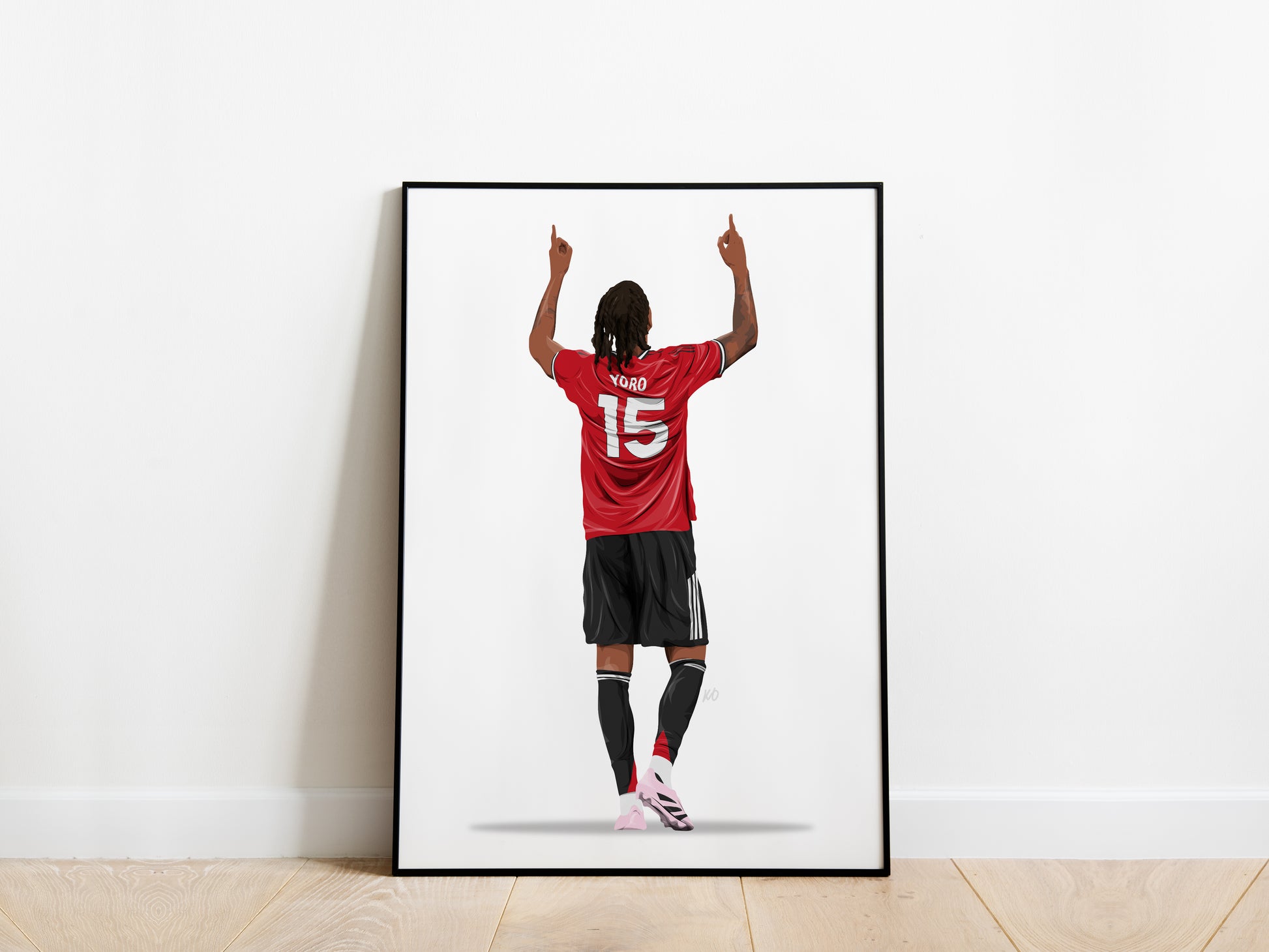 Leny Yoro Celebration Manchester United Poster - KDDesigns6