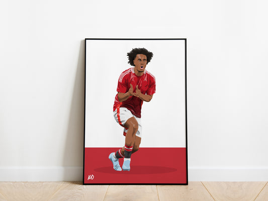 Joshua Zirkzee Celebration Manchester United Poster - KDDesigns6