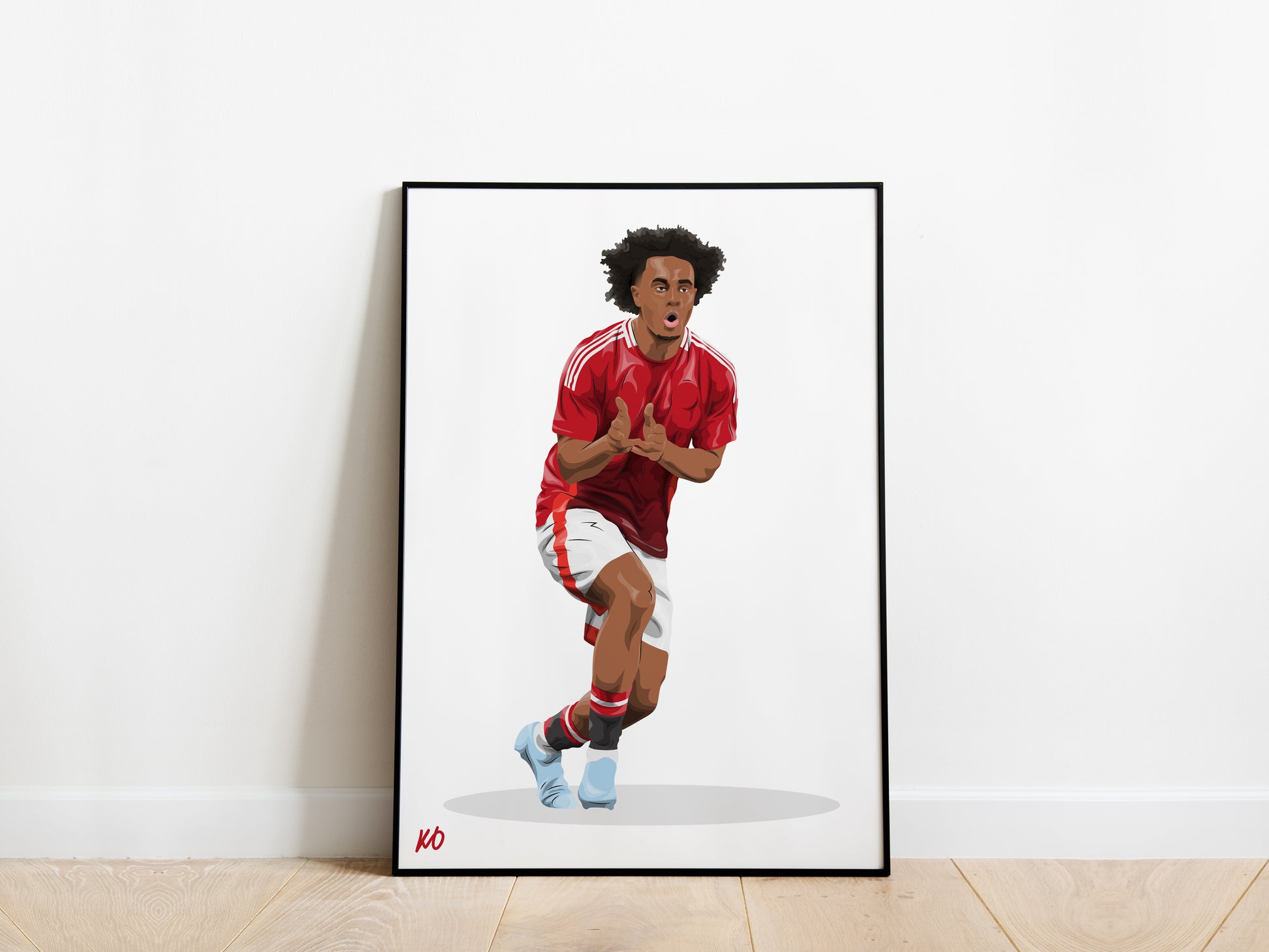 Joshua Zirkzee Celebration Manchester United Poster - KDDesigns6