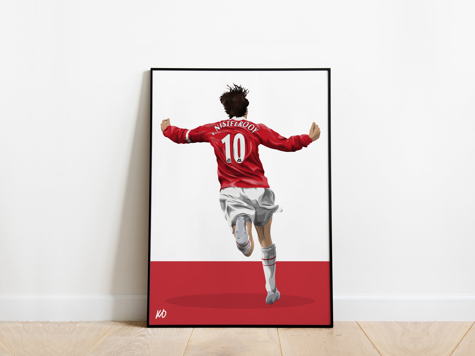 Ruud van Nistelrooy Celebration Manchester United Poster - KDDesigns6