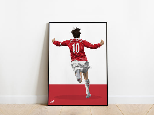 Ruud van Nistelrooy Celebration Manchester United Poster - KDDesigns6
