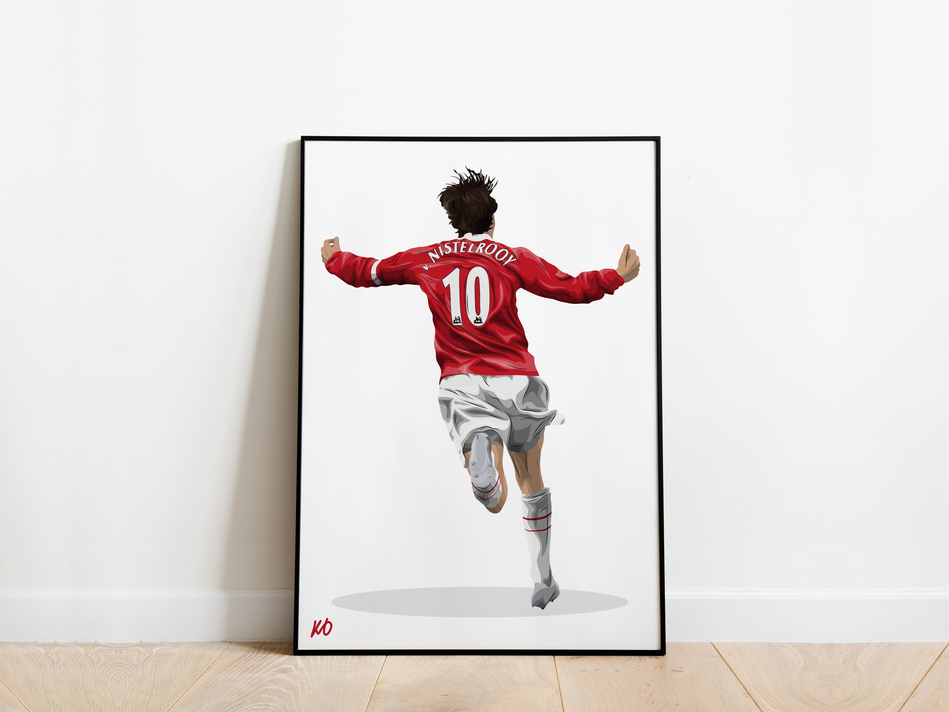 Ruud van Nistelrooy Celebration Manchester United Poster - KDDesigns6