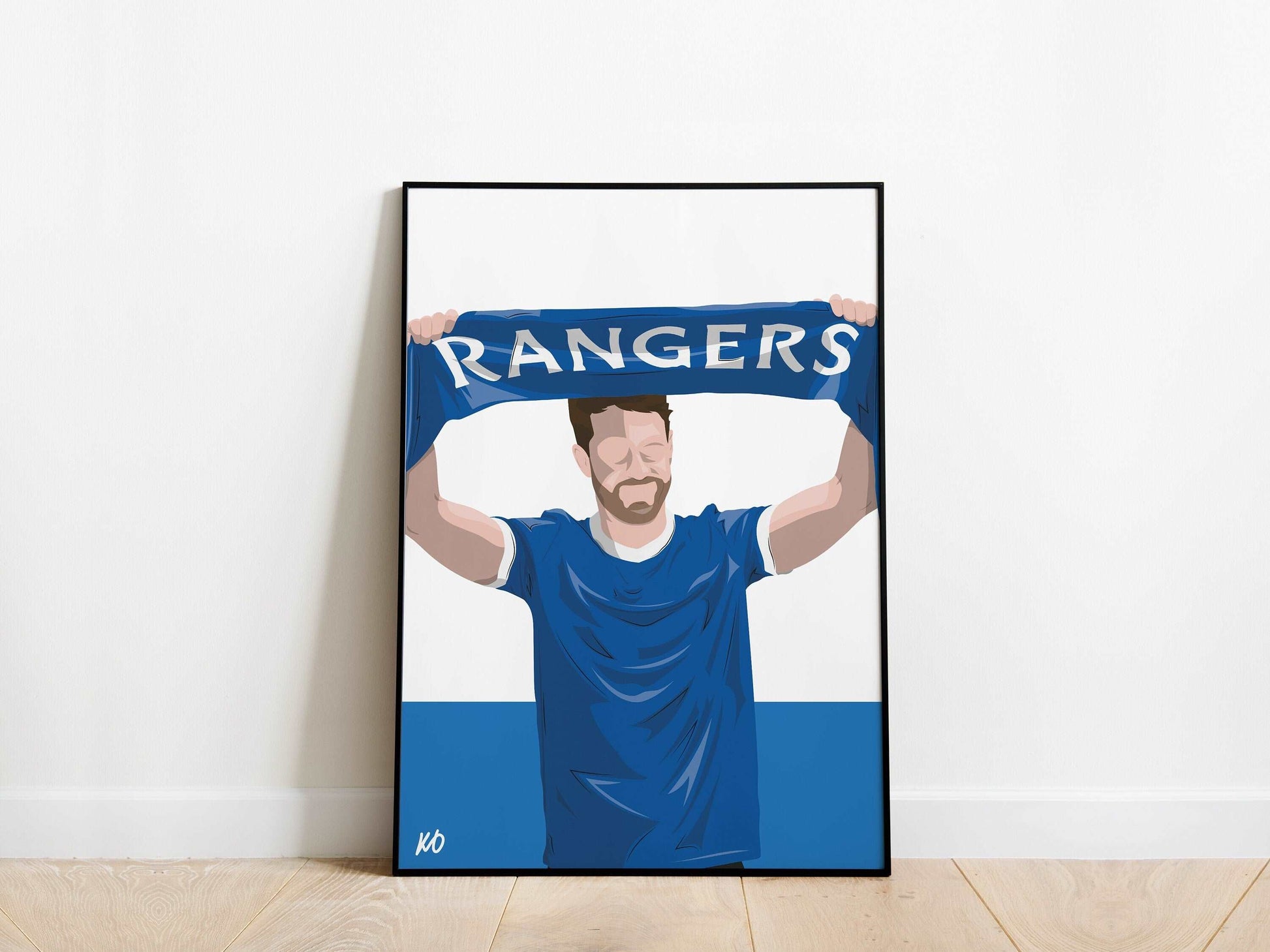 Aaron Ramsey Rangers FC Poster KDDesigns6
