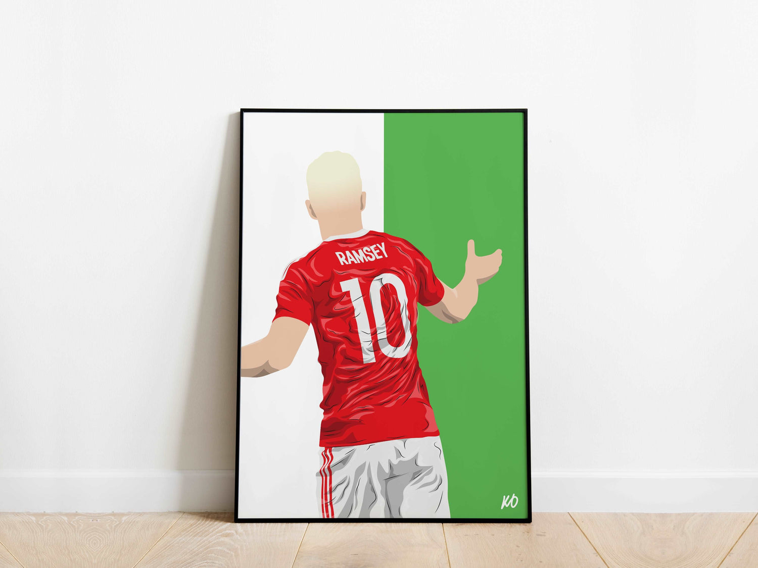 Aaron Ramsey Wales Poster - KDDesigns6