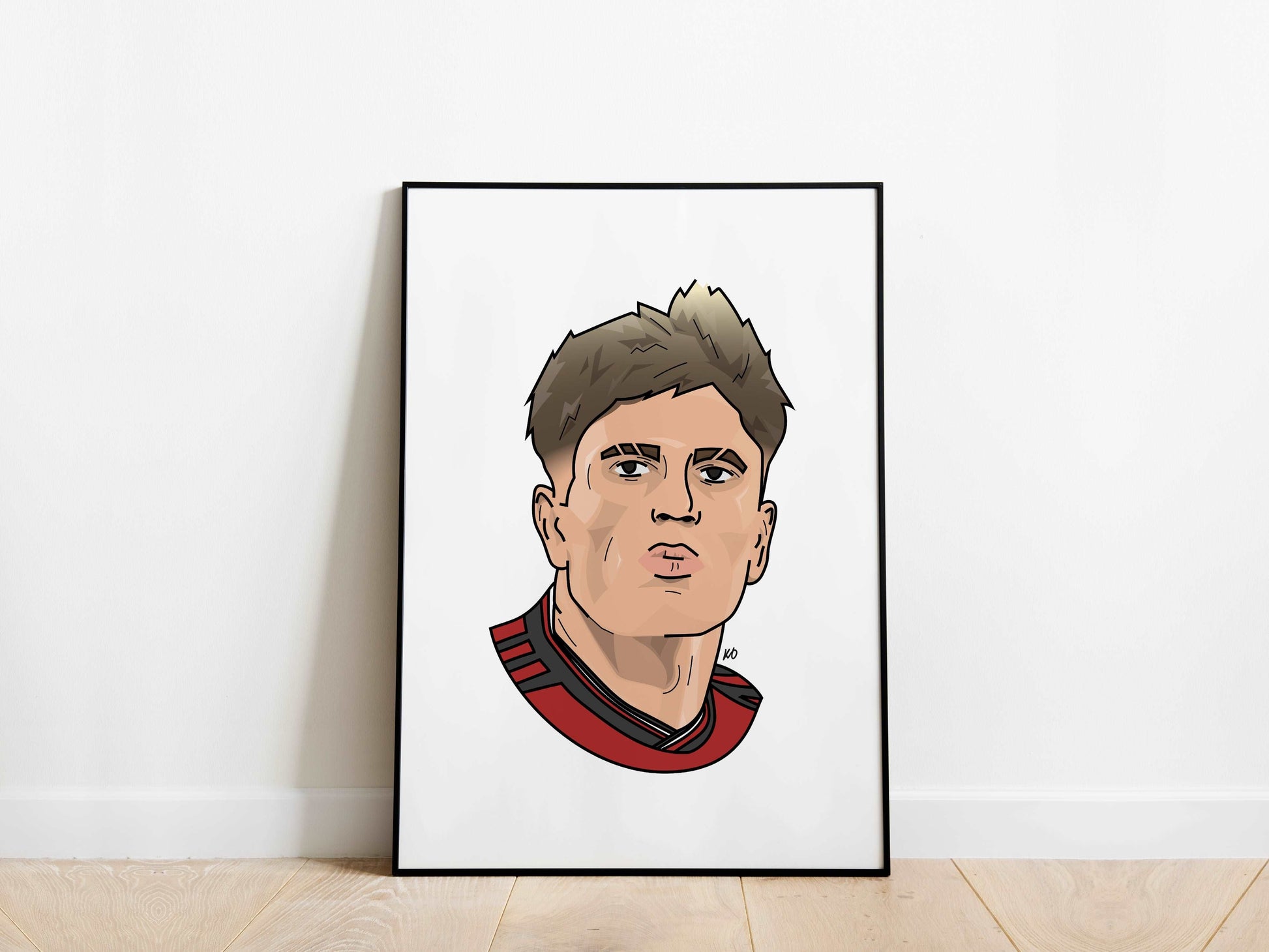 Alejandro Garnacho Portrait Manchester United Poster KDDesigns6