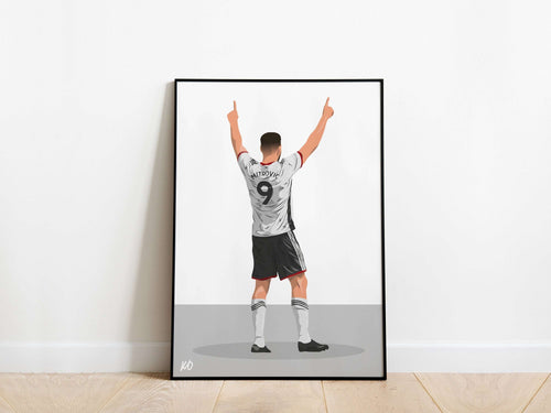Aleksandar Mitrovic Celebration Fulham FC Poster - KDDesigns6