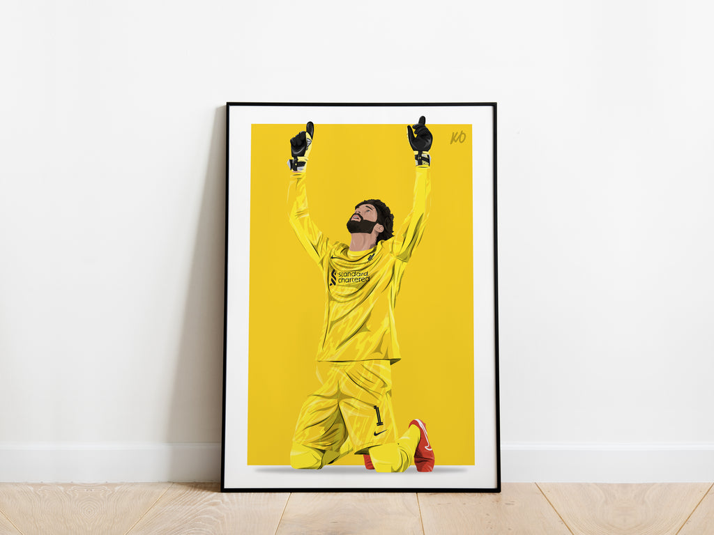 Alisson Becker Celebration Liverpool Poster - KDDesigns6