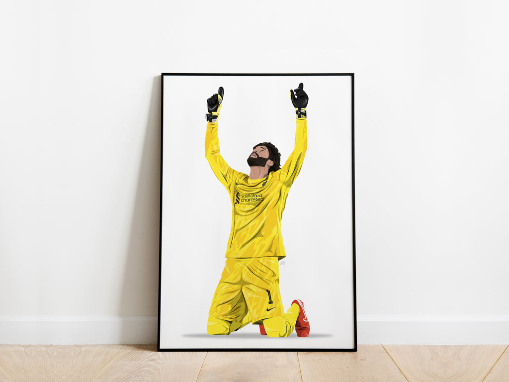 Alisson Becker Celebration Liverpool Poster - KDDesigns6