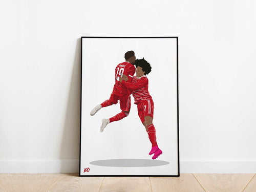 Alphonso Davies, Serge Gnabry Bayern Munich Poster - KDDesigns6
