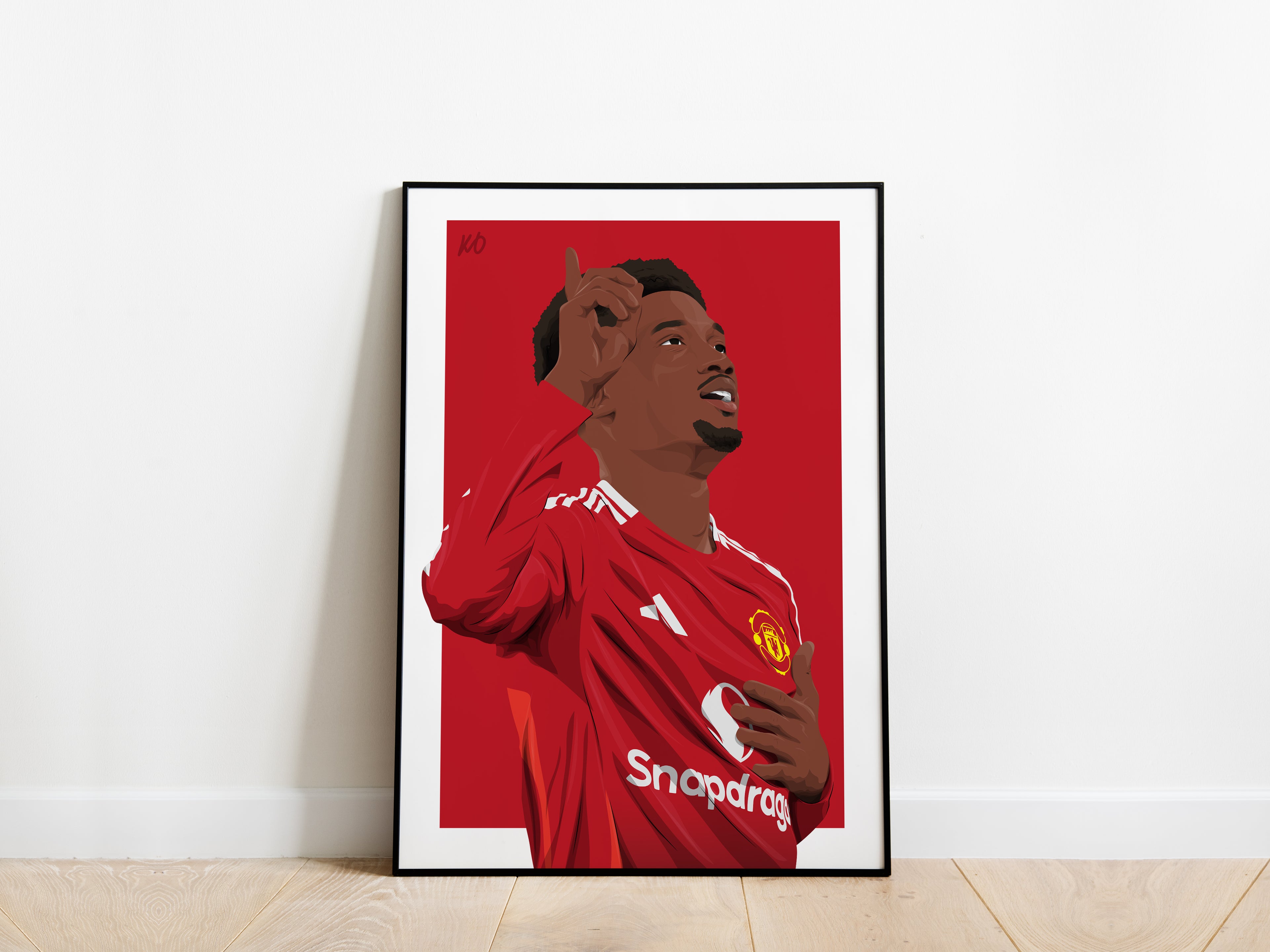 Amad Diallo 'The Diallo Derby' Manchester United Poster - KDDesigns6