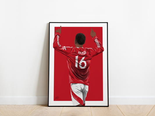 Amad Diallo 24/25 Manchester United Poster