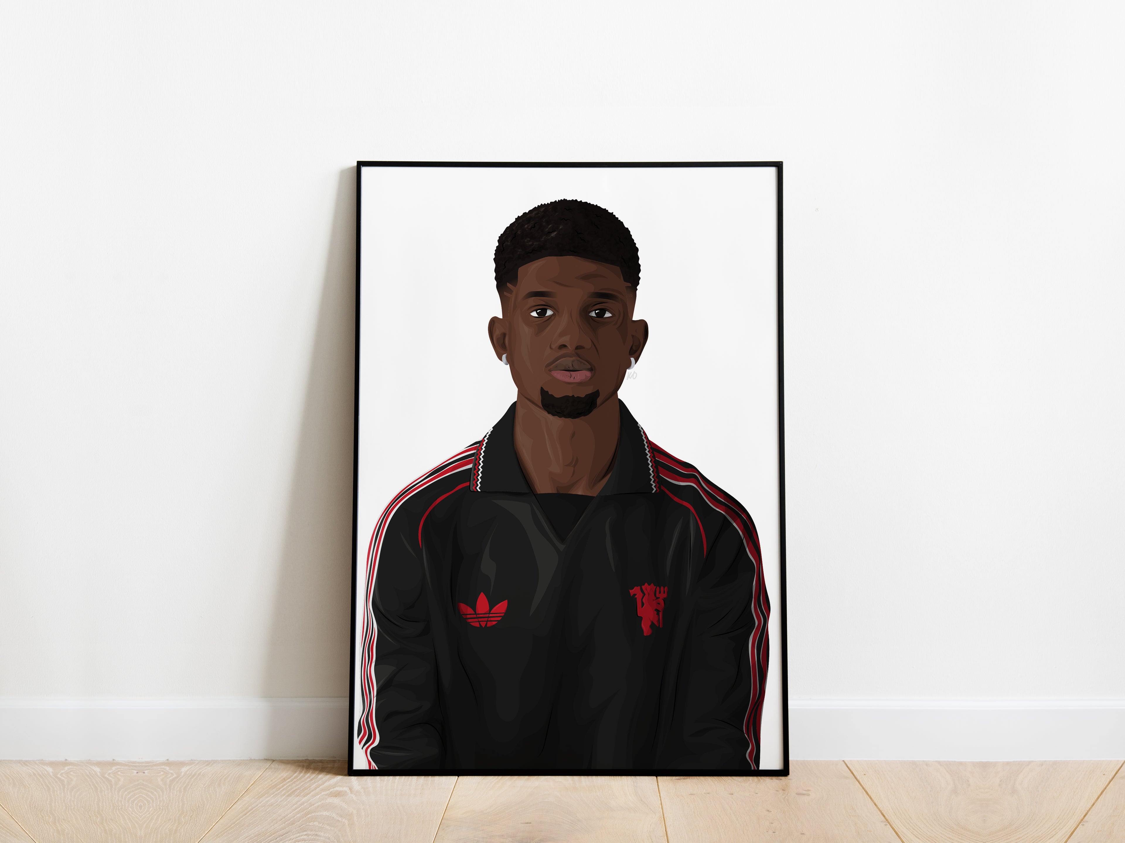 Amad Diallo Portrait Manchester United Poster - KDDesigns6