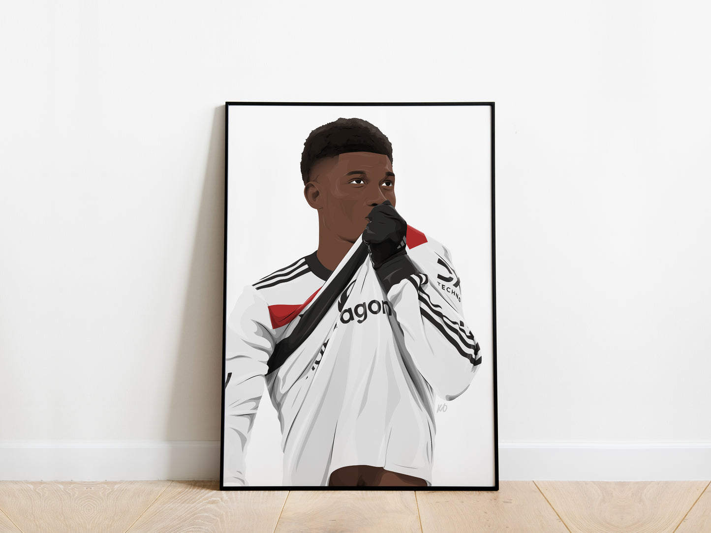 Amad Diallo Celebration Portrait Manchester United Poster