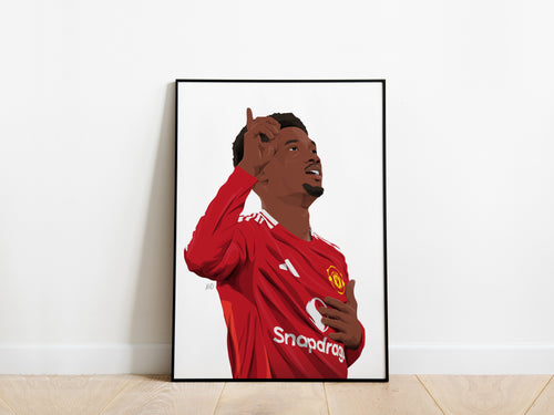 Amad Diallo 'The Diallo Derby' Manchester United Poster - KDDesigns6
